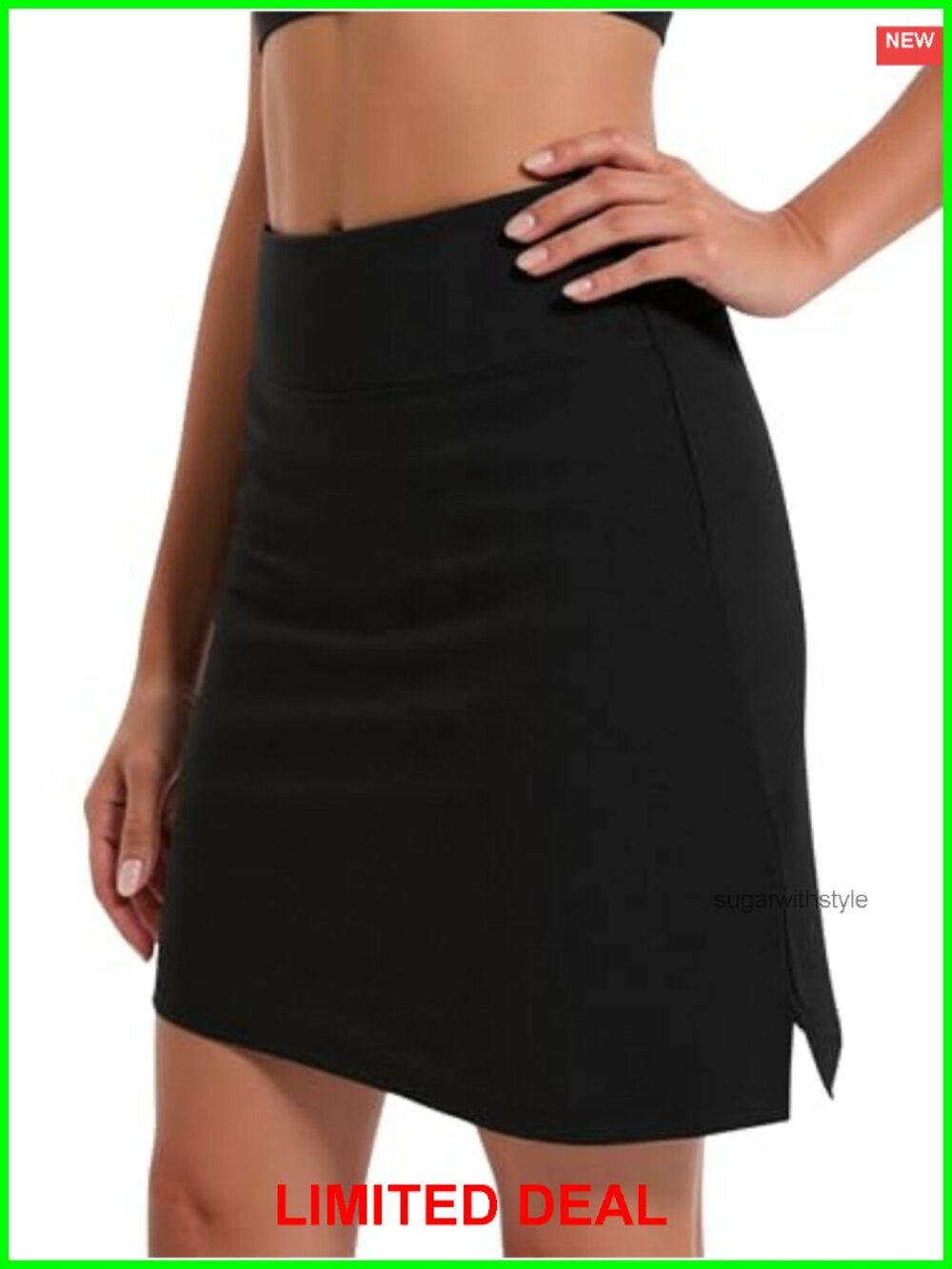 Athletic Skorts Knee Length Tennis Skirts High Waisted with Pockets